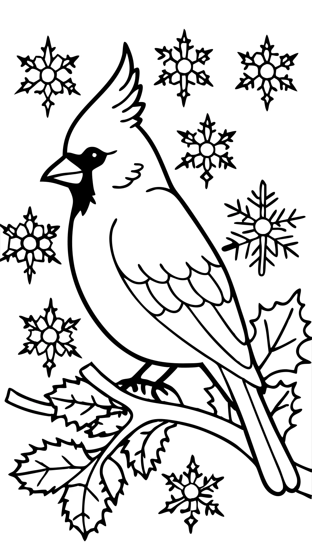 cardinal coloring page